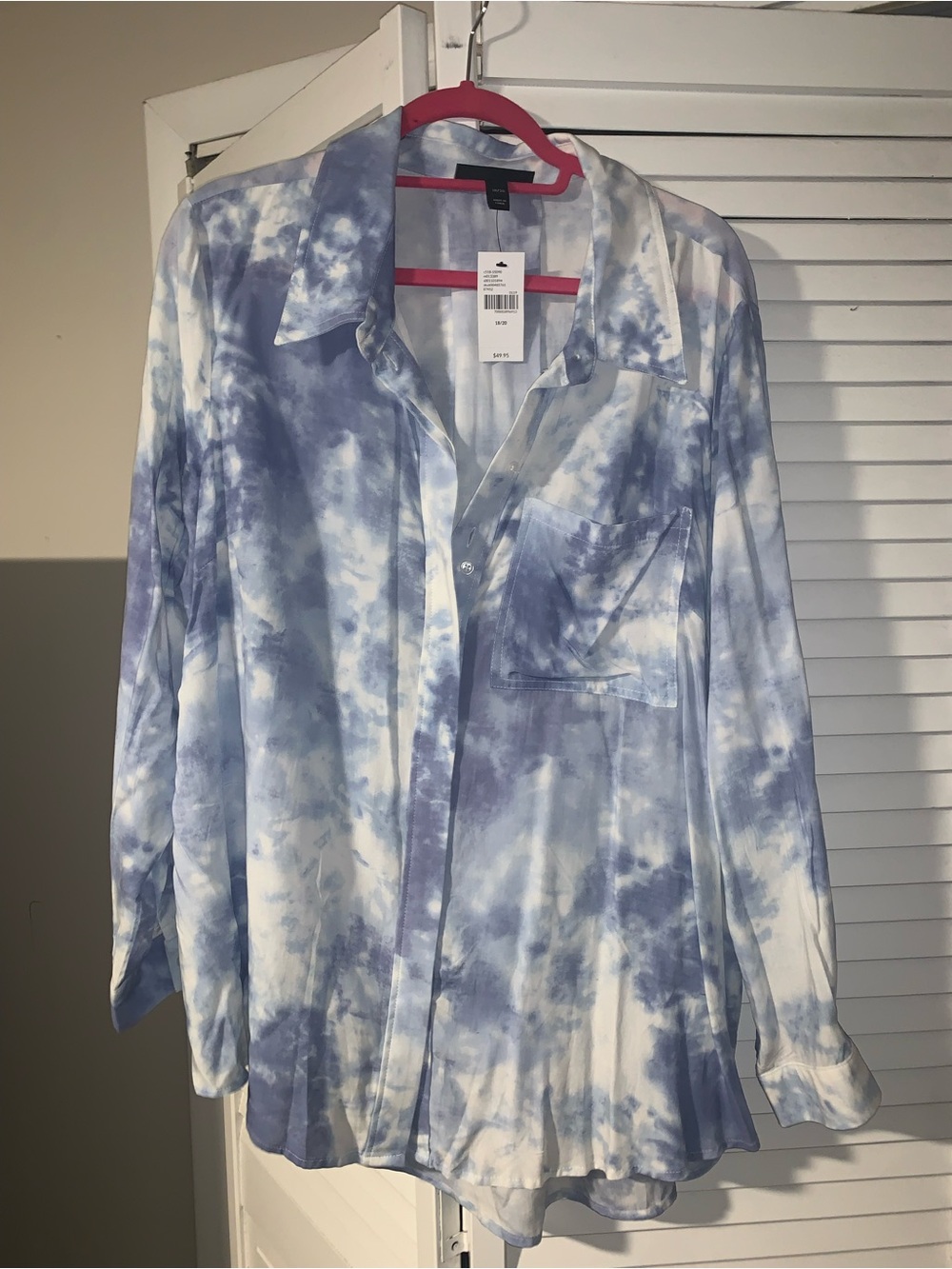 NWT Lane Bryant Plus Size Women’s Tie Dye Button Front Shirt